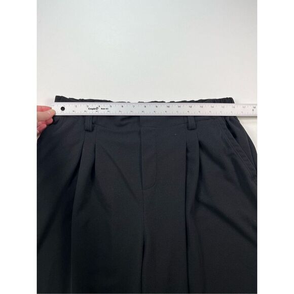 Halara Wide Leg High Rise Pants Size XL Petite Black Pull On Office Stretch EUC - Picture 4 of 9